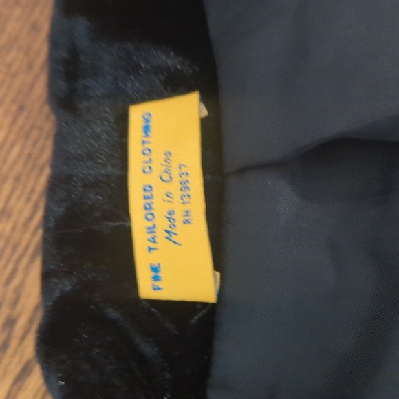 Black Velvet Gold Floral Sequins Modern Harry Styles Inspo Tuxedo Jacket Sz XL - Picture 6 of 12